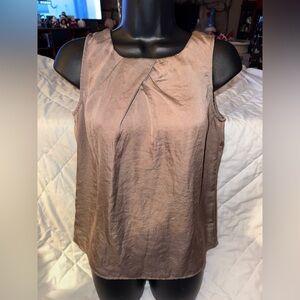 Ann Taylor Loft pleated sleeveless blouse.